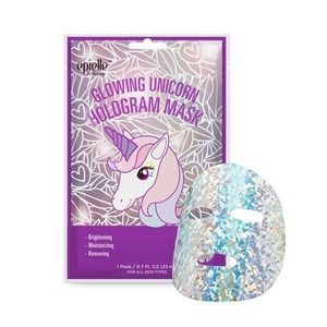 Epielle K-Beauty Glowing Unicorn Hologram Mask - 3 Count - Brightening Renewing